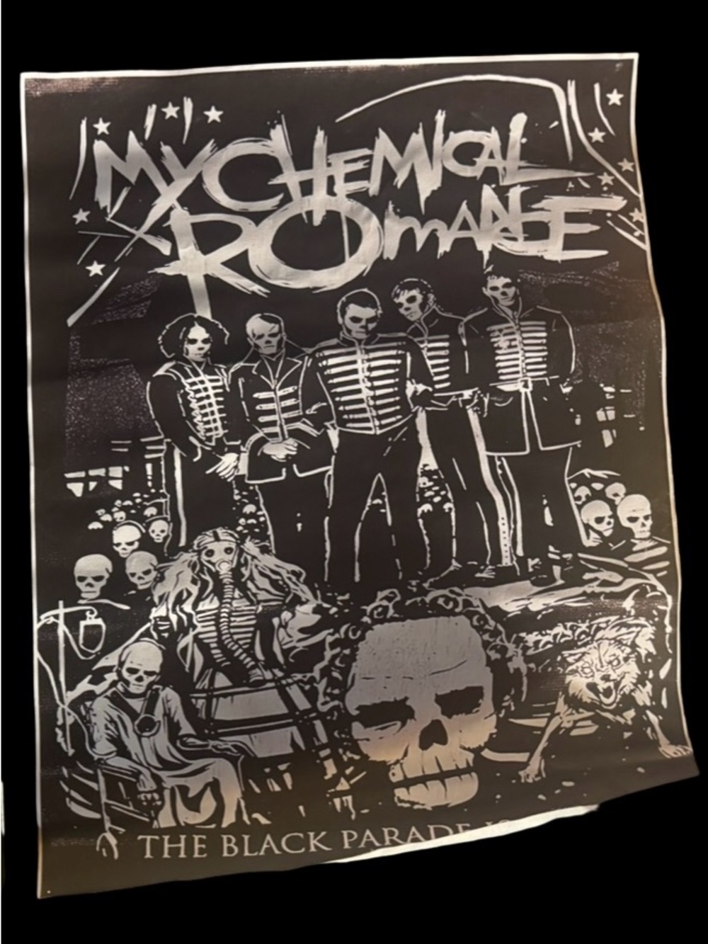 Black Parade Graphic Poster - Black & White canvas